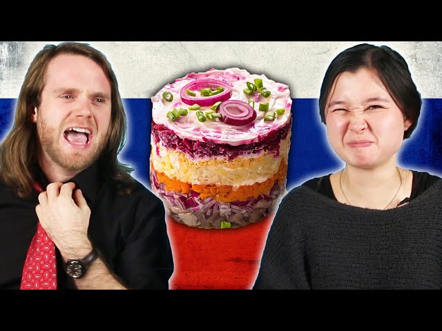 Americans Try Russian Holiday Food