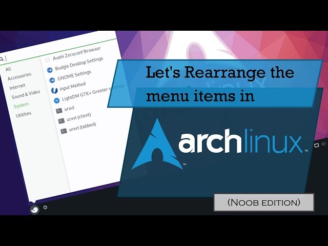 Reorganizing the application menu on the Linux desktop