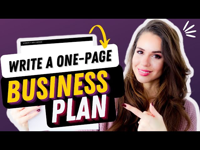 How To Write A 1-Page Business Plan For 2020 [Online Business 101]
