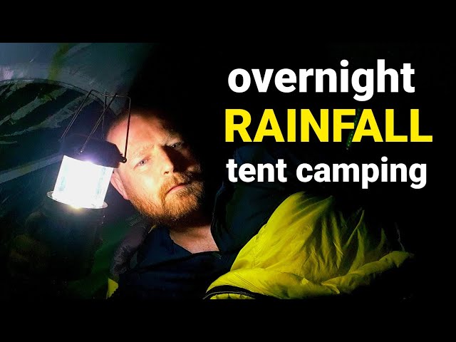 Tent camping in a heavy overnight rainfall - Gonex tent.