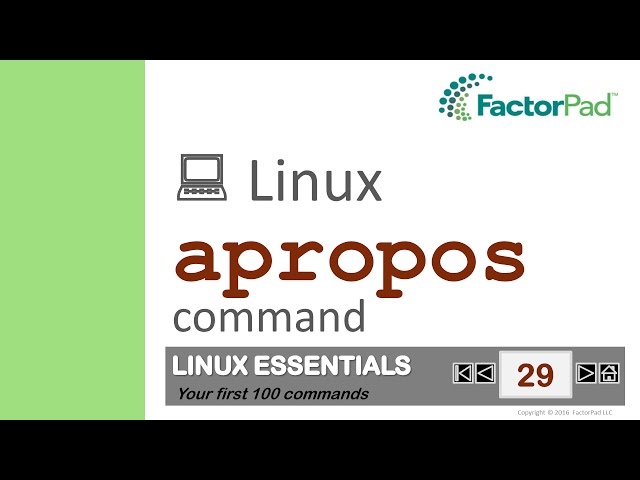 Linux apropos command summary with examples