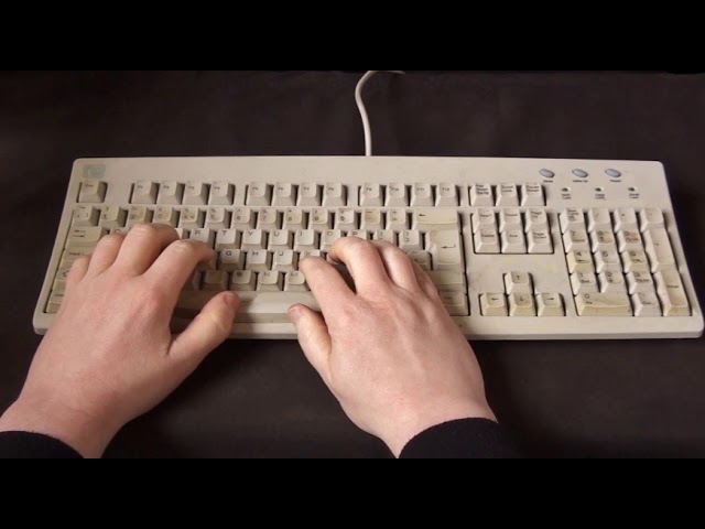 ASMR - Typing Sounds On Old Keyboard - 30 Minutes!