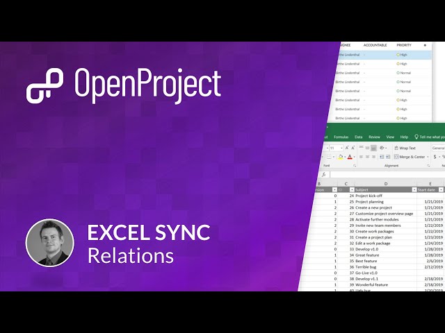 OpenProject Excel synchronization - 4. relations