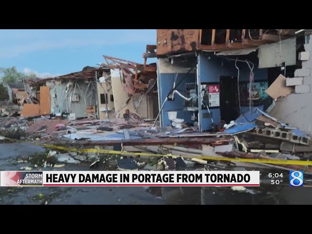 Heavy damage in Portage after Tuesday's storms