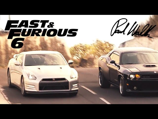 Opening Race - FAST and FURIOUS 6 (GT-R & SRT8) 1080p