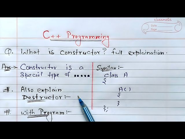 constructor and destructor in c++ | constructor and destructor in hindi | constructor in c++