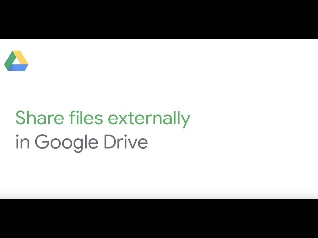Share files externally in Google Drive