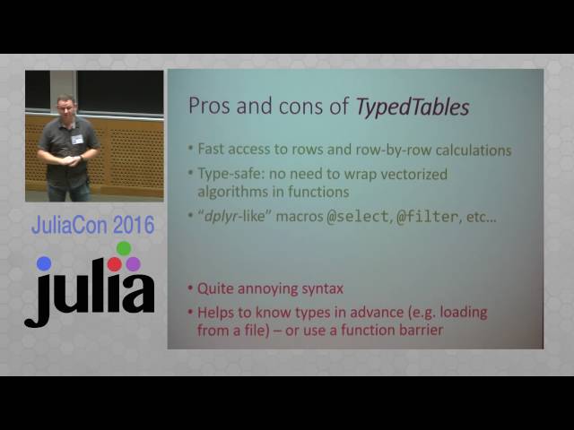 TypedTables.jl: Type-safe Data Containers | Andy Ferris | JuliaCon 2016