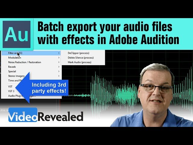Batch export your audio files with effects in Adobe Audition