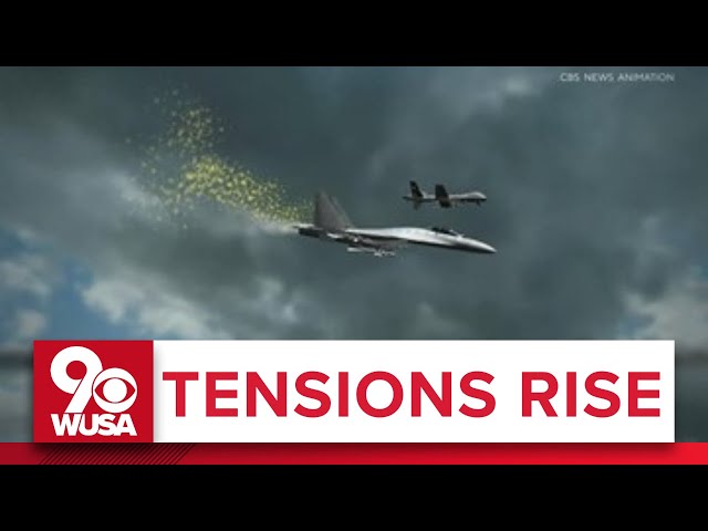 US says Russian warplane CRASHES INTO American drone over Black Sea