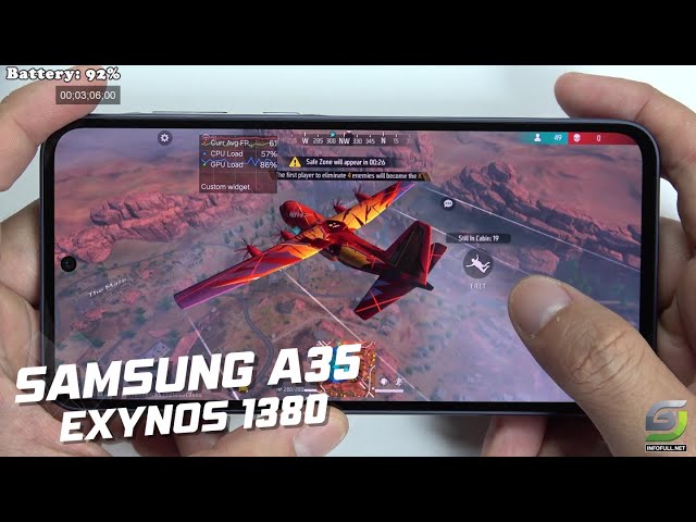 Samsung Galaxy A35 test game Free Fire Mobile | Exynos 1380