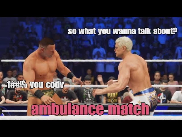 CODY rhodes VS RIDGE HOLLAND IN A BRUTAL ambulance match!!!!!