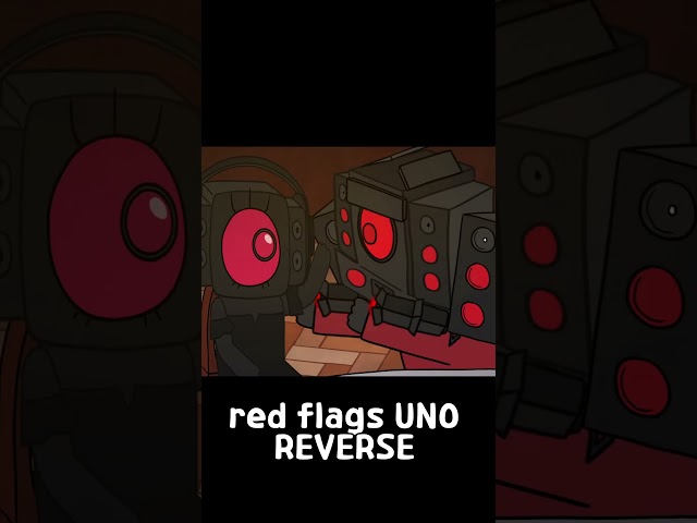 red flags UNO REVERSE skibidi toilet animation #shorts