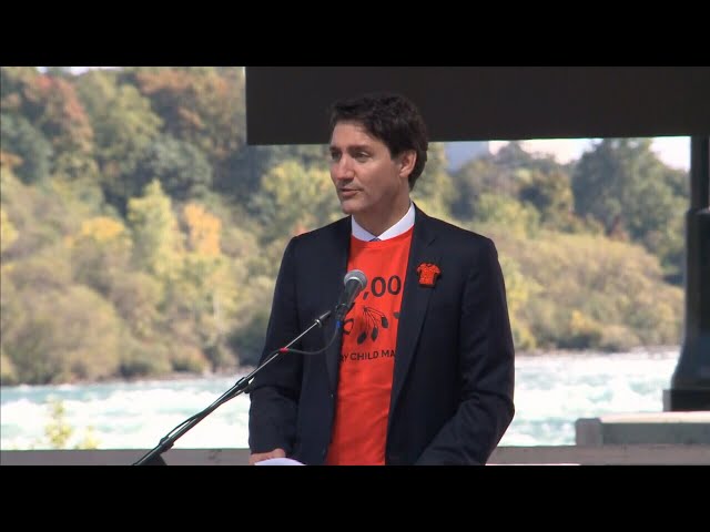 Prime Minister Justin Trudeau marks Truth and Reconciliation day in Niagara Falls