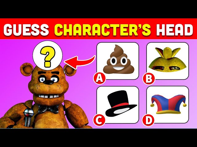 Guess The Character by Their Head -  Fnaf Quiz | Mario, Wenesday, Amazing Digital Circus, Fnaf