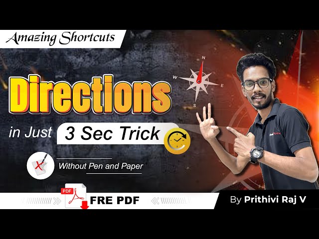 Solve Directions in just 3 seconds - Tricks & Shortcuts by Prithivi Raj | Bank Exams Coaching | Race