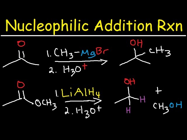 Nucleophilic Addition Reaction Mechanism, Grignard Reagent, NaBH4, LiAlH4, Imine, Enamine, Reduction