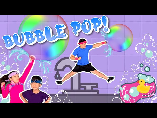 ⚪ Bubble Pop VIDEOGAME Workout for KIDS | Fun Exercise + JOKES!