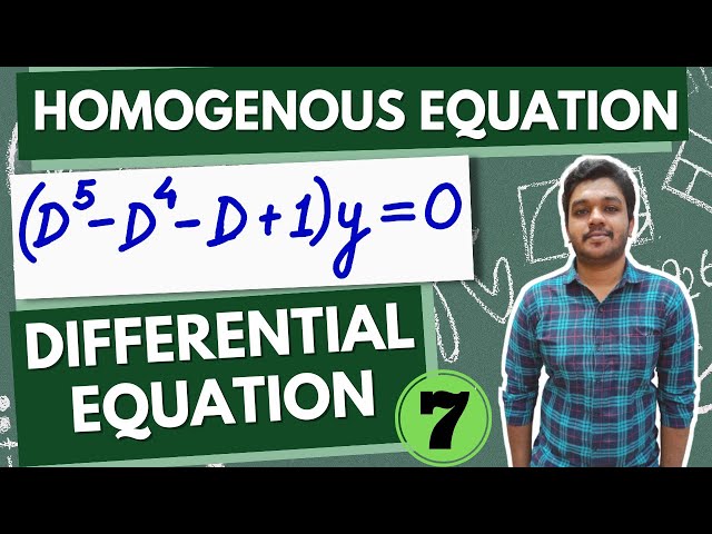 Homogeneous differential equation | Example solved- 7 | Engineering mathematics |