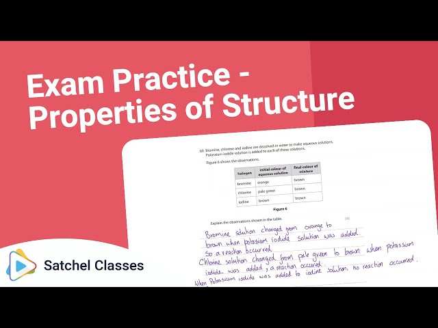 Chemistry  Sample Exam Questions  Properties of Matter | Chemistry | Satchel Classes