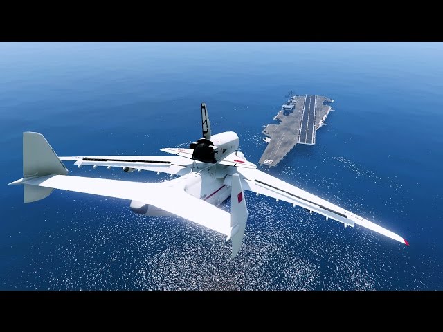 GTA 5 - LANDING GIGANTIC SPACE SHUTTLE ON THE AIRCRAFT CARRIER (GTA 5 Funny Moment)