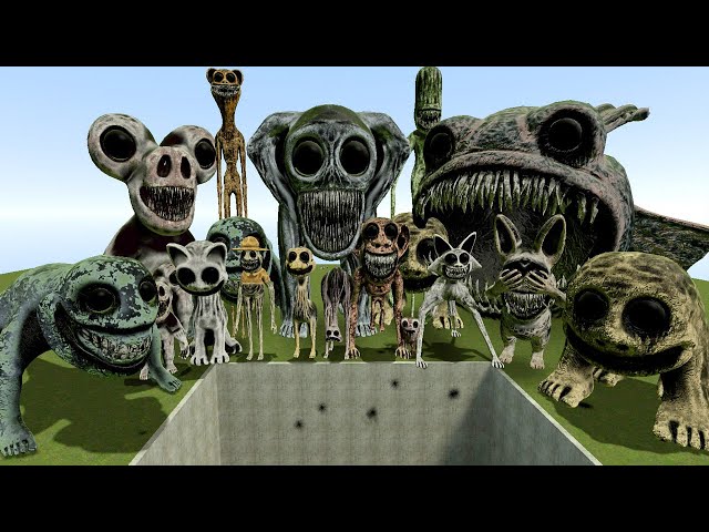 ZOONOMALY MONSTERS FAMILY PART 1 SPARTAN KICKING BIG HOLE IN GARRY'S MOD !