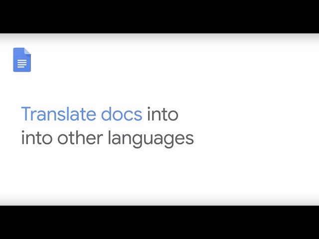 Translate a Google Doc