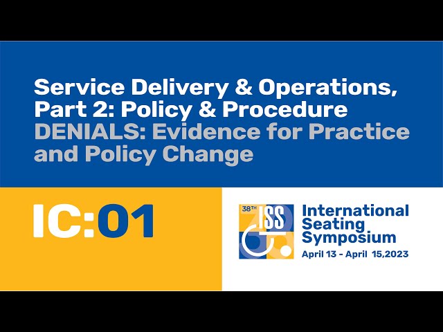 IC01: DENIALS: Evidence for Practice and Policy Change full