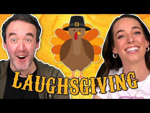 Irish People Try Laughsgiving LIVE! (Thanksgiving Livestream!)