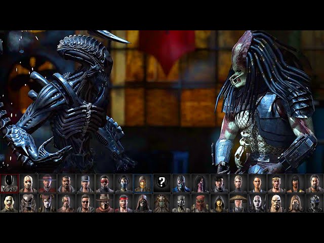 Mortal Kombat X - All Character Select Animations + DLC Characters