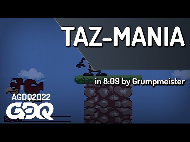 Taz-Mania by Grumpmeister in 8:09 - AGDQ 2022 Online