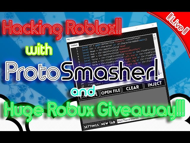 🔴Exploiting in Roblox with ProtoSmasher!! and huge Robux Giveaway!! JOIN NOW!!