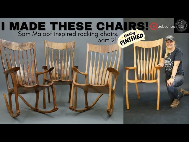 Sam Maloof Inspired Rocking Chair build Part 2! #woodworking