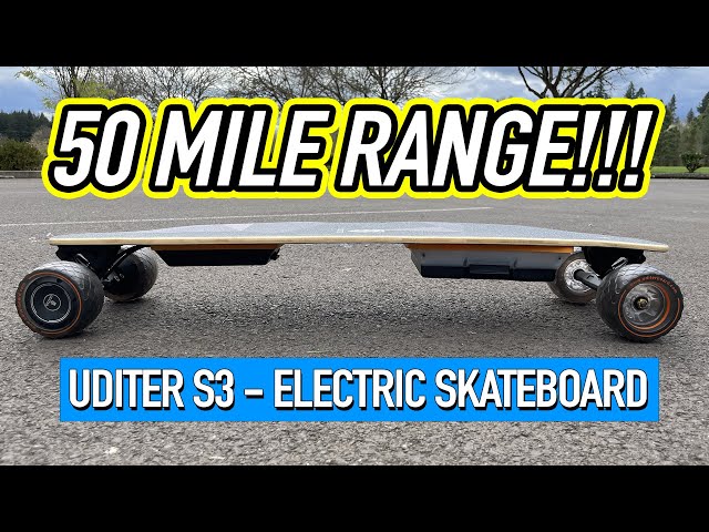50 Mile Range eboard! - UDITER S3 Electric Skateboard Review & Ride Test