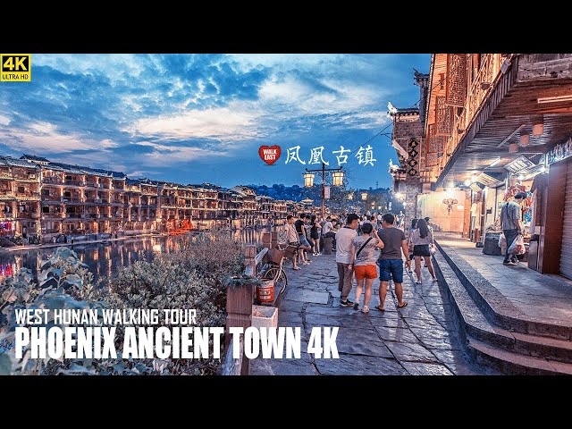 Night Walk In Phoenix Ancient Town, China's Most Beautiful Old Town | 4K HDR| Fenghuang, Hunan