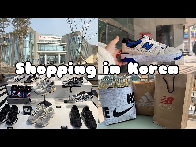 shopping in korea vlog 🇰🇷 outlet store Nike Adidas New Balance etc 🥳 streetwear haul