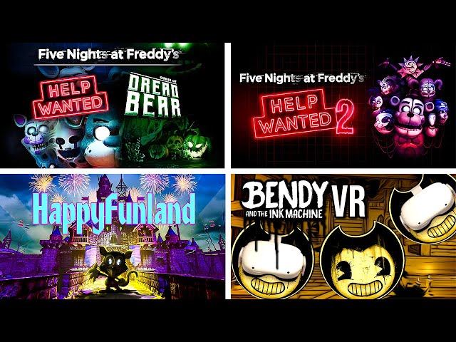 Quirky VR Horror - Marathon | FNAF Help Wanted 1 & 2 | HappyFunland | Bendy and the Ink Machine VR