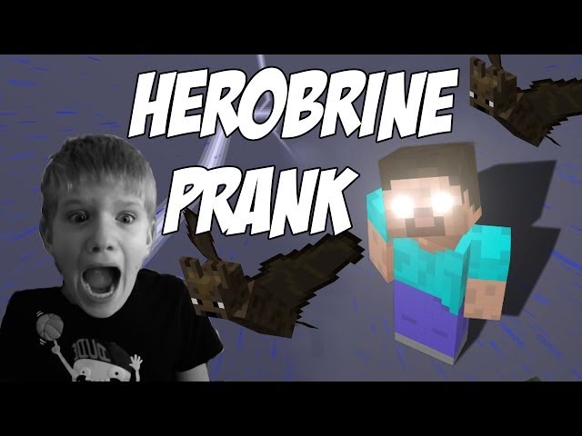 Minecraft TROLLING my 7 year old brother! HEROBRINE is REAL!