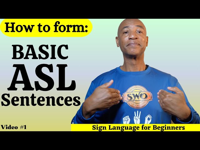 Basic ASL Sentence Structure:  How to form ASL Sentences | Video 1 | American Sign Language |