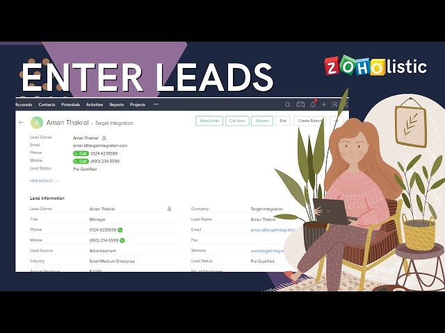 Enter and Convert Leads in Zoho CRM
