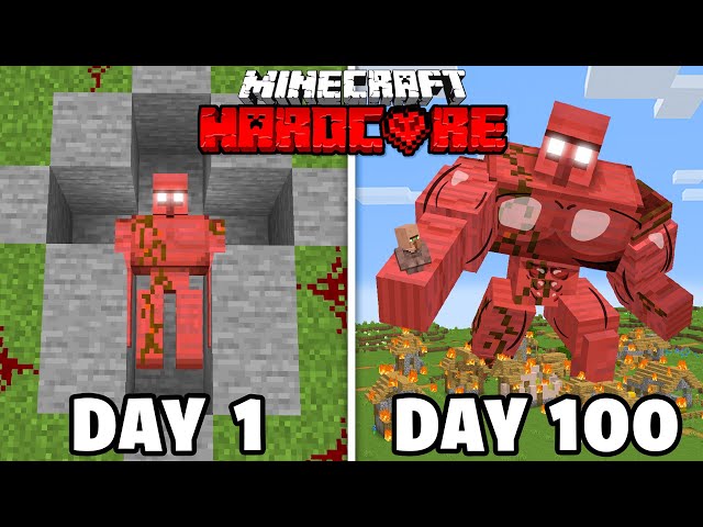I Survived 100 Days as BLOOD GOLEM in Hardcore Minecraft