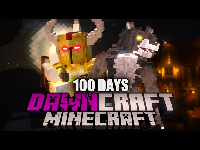 I Survived 100 Days in DAWNCRAFT in Minecraft. Here's what happened...