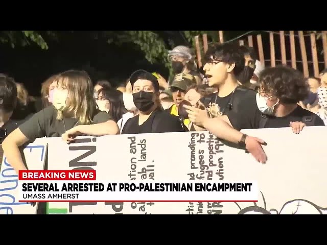 Several arrested at UMass Amherst pro-Palestinian encampment
