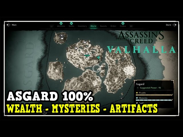 Assassin's Creed Valhalla Asgard All Collectibles (Wealth, Mysteries, Artifacts)