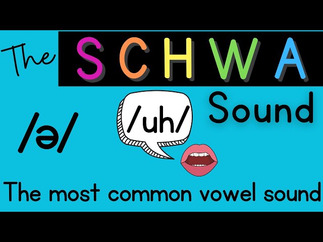 The Schwa Sound {The most common vowel sound!}
