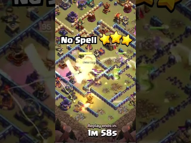 NO Spells to 3 Star TH16?! (Clash of Clans)