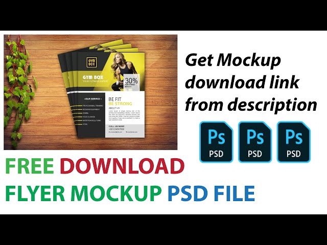 Download Flyer Mockup PSD file for free. How to download mockup file for free