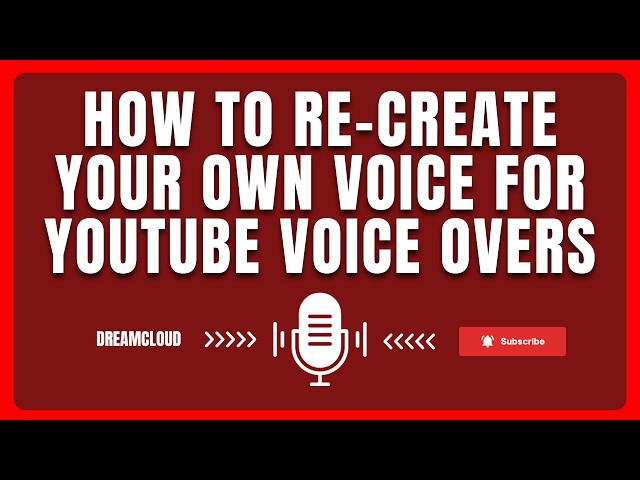 How To Re-Create Your Own Voice With AI For YouTube Videos