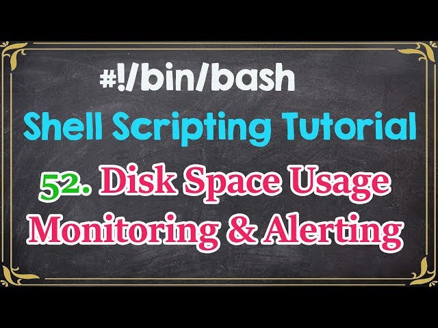 Monitoring Disk Space utilization and Send Email Alert
