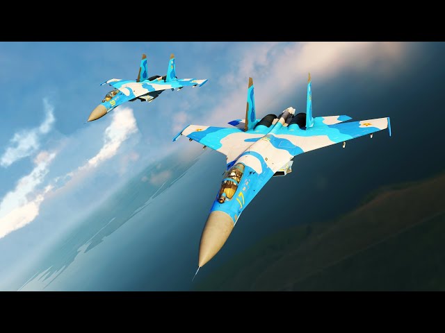 Су-27 Пилотаж Парой | Su-27 Formation Aerobatics | Stunning DCS Graphics